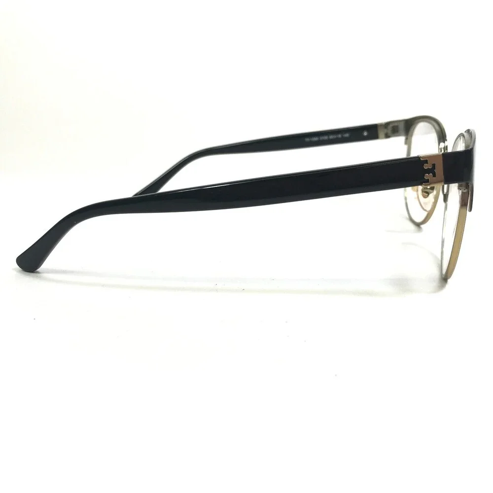 Tory Burch Eyeglasses Frames TY 1054 3100 Shiny Black Gold Round 50-18-140